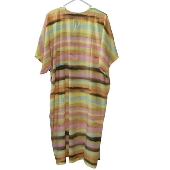Plush Revolve Striped Oversized Kimono/ Swimwear Cover up(Size XSmall) - Picture 3 of 4